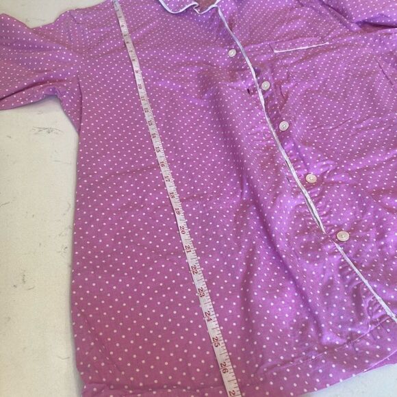 GAP Body 100% Cotton Pink White Polka Dot Girly Balletcore Sleep Set Size XL - Picture 6 of 11